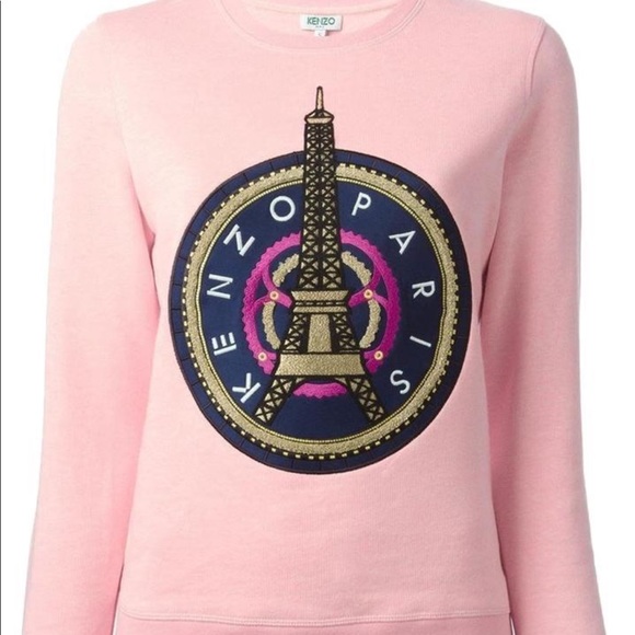 Authentic Pink Eiffel Tower Kenzo Sweatshirt - Picture 1 of 6